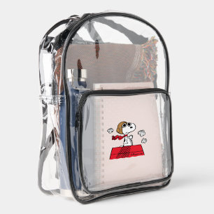 Peanuts Snoopy the Flying Ace Clear Backpack