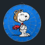 Peanuts | Snoopy The Flying Ace Dart Board<br><div class="desc">This cute Peanuts design features Snoopy as the World War I flying ace reading to take on the Red Baron of Germany.</div>