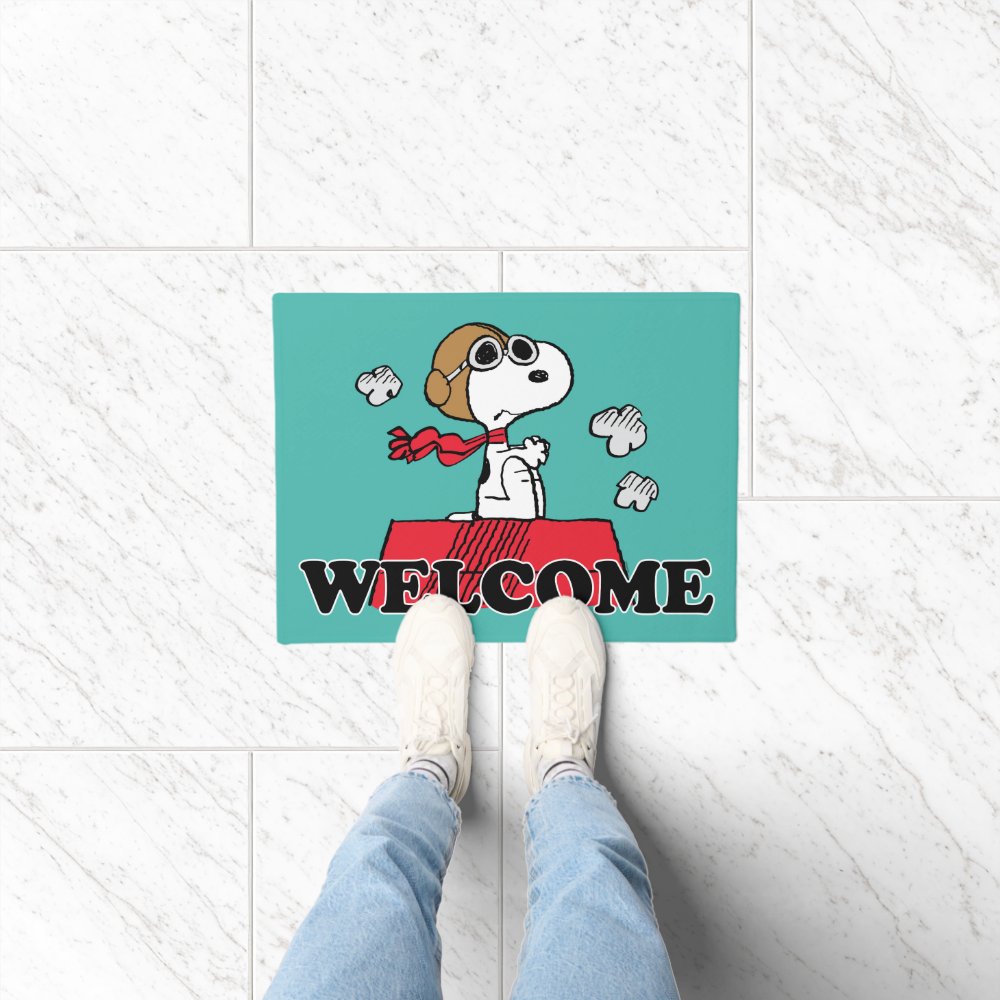 Disover Snoopy the Flying Ace Doormat