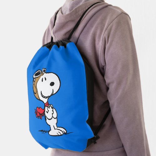 Peanuts  Snoopy The Flying Ace Drawstring Bag