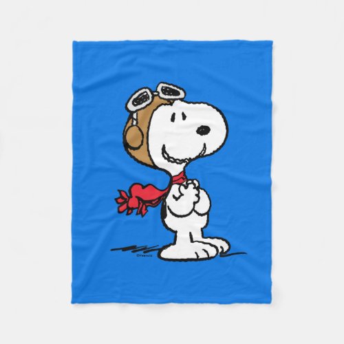 Peanuts  Snoopy The Flying Ace Fleece Blanket