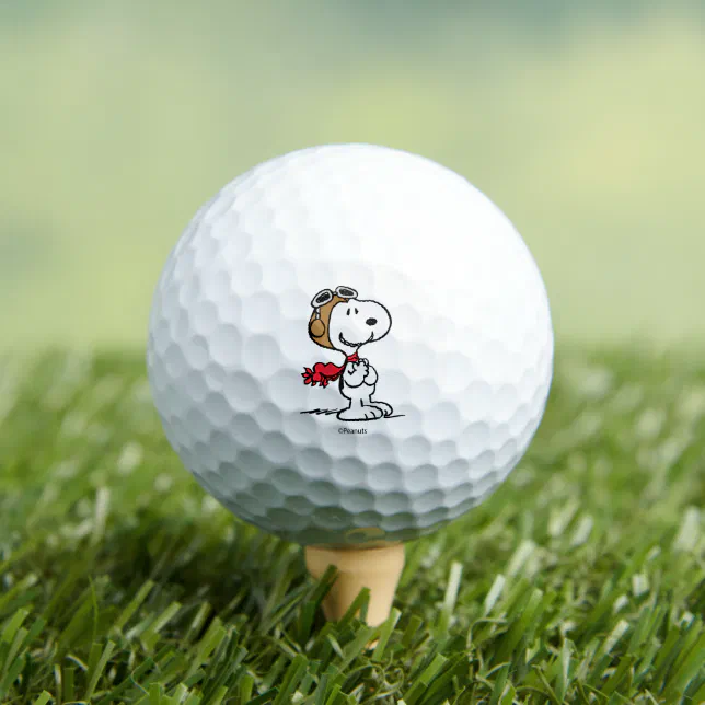 Peanuts | Snoopy The Flying Ace Golf Balls | Zazzle