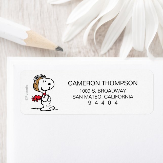 Peanuts | Snoopy The Flying Ace Label (Insitu)