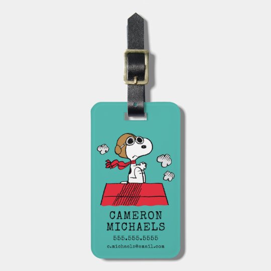 snoopy luggage tag