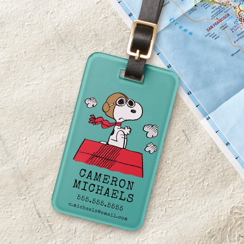 Peanuts  Snoopy the Flying Ace Luggage Tag