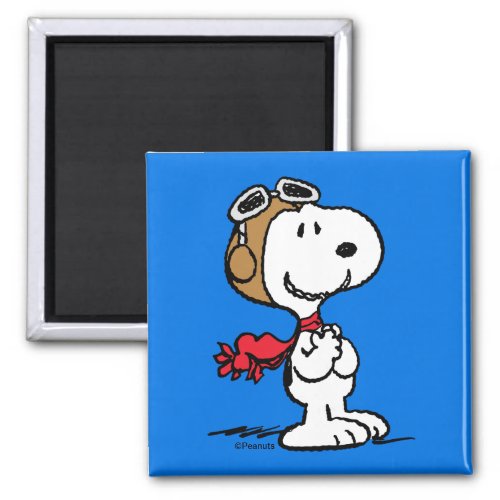 Peanuts  Snoopy The Flying Ace Magnet