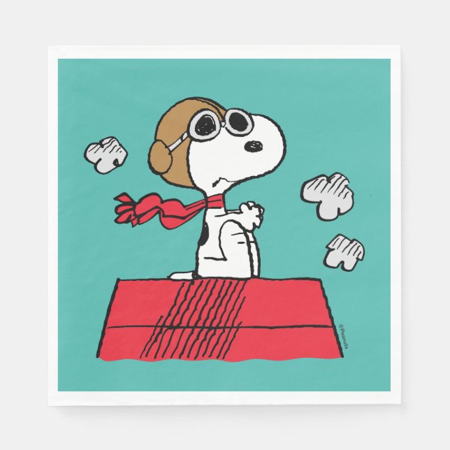 Peanuts | Snoopy the Flying Ace Napkins (Front)