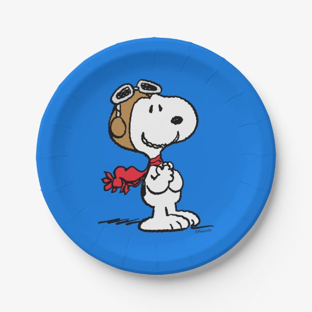 Peanuts | Snoopy The Flying Ace Paper Plates (Front)