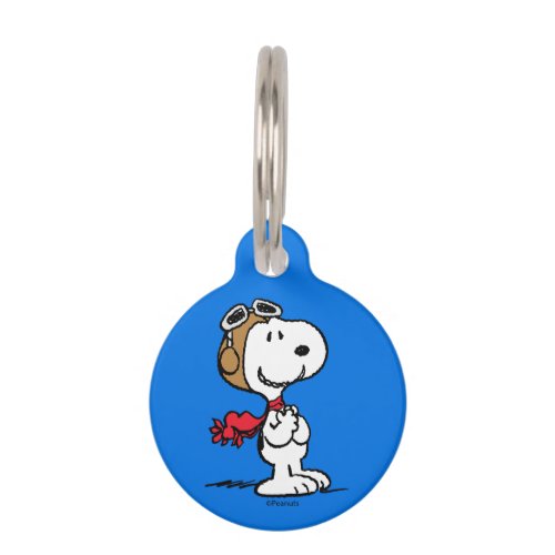 Peanuts  Snoopy The Flying Ace Pet ID Tag