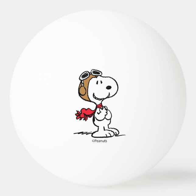Peanuts | Snoopy The Flying Ace Ping Pong Ball (Front)