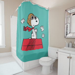 Peanuts   Snoopy the Flying Ace Shower Curtain