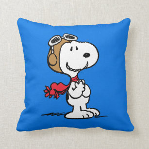 Peanuts   Snoopy The Flying Ace Throw Pillow