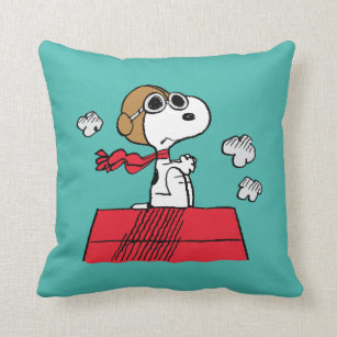 Peanuts   Snoopy the Flying Ace Throw Pillow