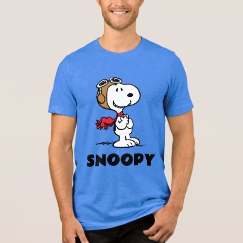 Peanuts  Snoopy The Flying Ace Tri_Blend Shirt