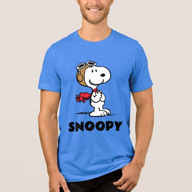 Peanuts | Snoopy The Flying Ace Tri-Blend Shirt (Front)