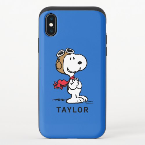 Peanuts  Snoopy The Flying Ace iPhone X Slider Case