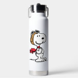 Peanuts | Snoopy The Flying Ace Water Bottle<br><div class="desc">This cute Peanuts design features Snoopy as the World War I flying ace reading to take on the Red Baron of Germany.</div>