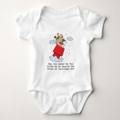 Peanuts  Snoopy the Red Baron at Christmas Baby Bodysuit