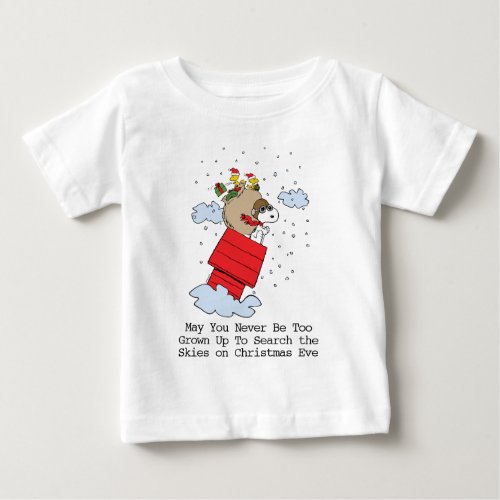 Peanuts  Snoopy the Red Baron at Christmas Baby T_Shirt