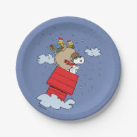 Peanuts | Snoopy the Red Baron at Christmas Paper Plate