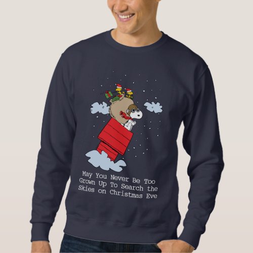 Peanuts  Snoopy the Red Baron at Christmas Sweatshirt