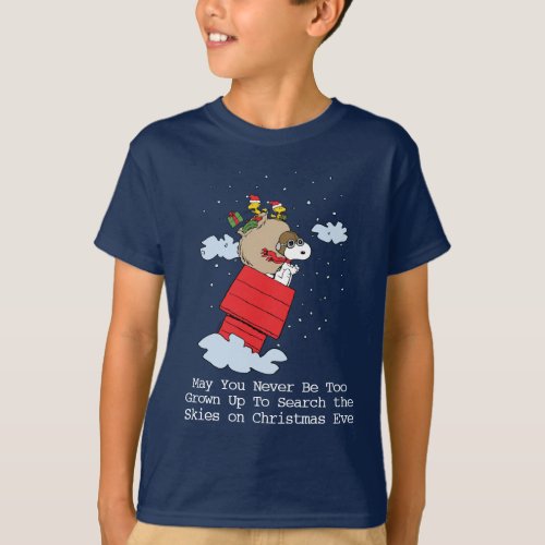 Peanuts  Snoopy the Red Baron at Christmas T_Shirt