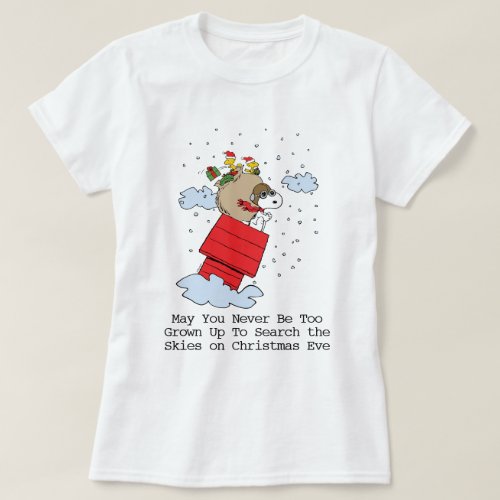 Peanuts  Snoopy the Red Baron at Christmas T_Shirt