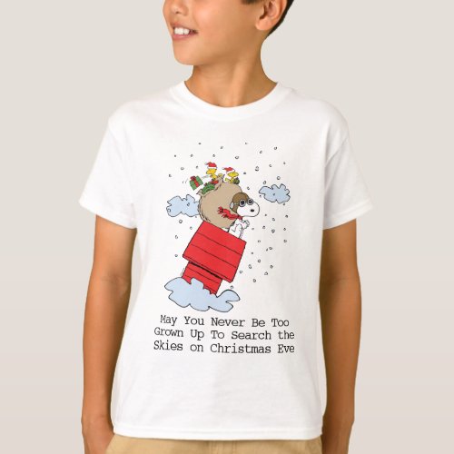 Peanuts  Snoopy the Red Baron at Christmas T_Shirt