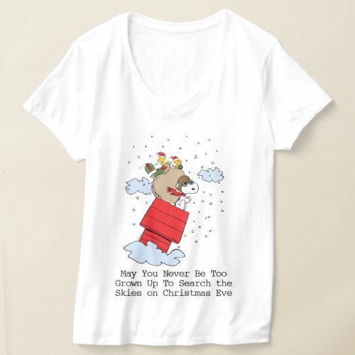 Peanuts  Snoopy the Red Baron at Christmas T_Shirt