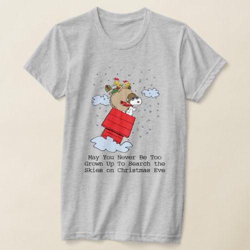 Peanuts  Snoopy the Red Baron at Christmas T_Shirt