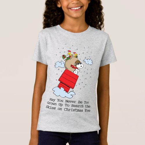 Peanuts  Snoopy the Red Baron at Christmas T_Shirt