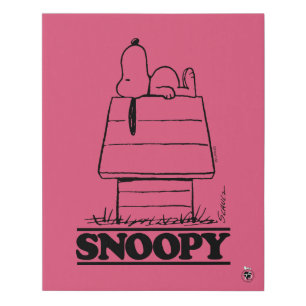 Peanuts Snoopy The Secret To Life Faux Canvas Print