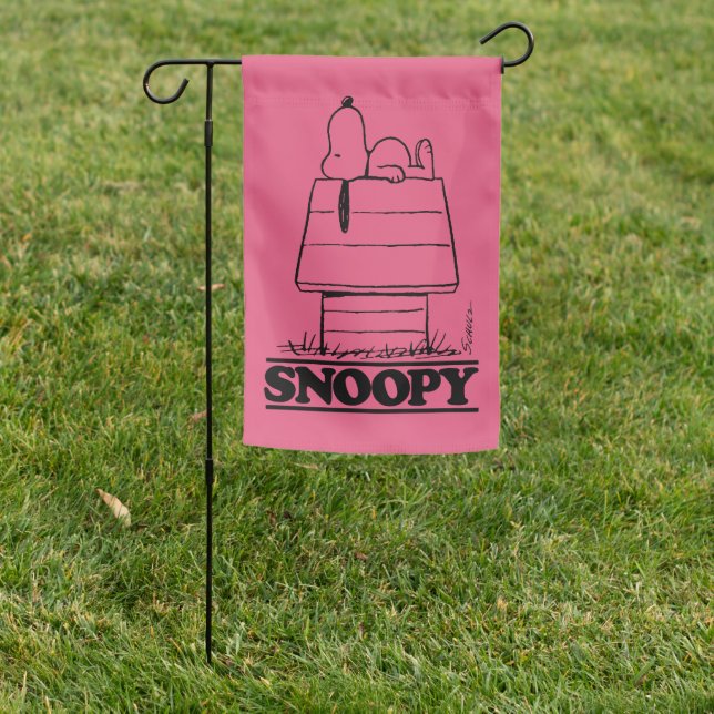 Peanuts | Snoopy The Secret To Life Garden Flag (In SItu)