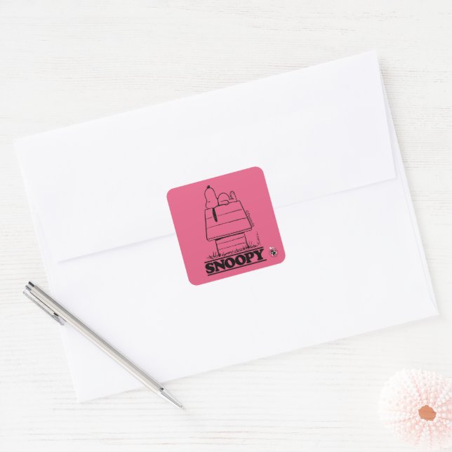 Peanuts | Snoopy The Secret To Life Square Sticker (Envelope)