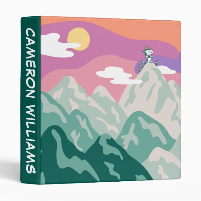 Peanuts | Snoopy & Troop Hiking the Mountain 3 Ring Binder (Front/Spine)