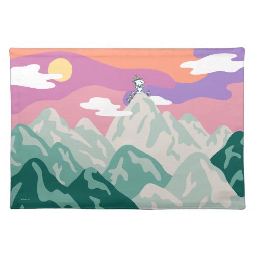 Peanuts  Snoopy  Troop Hiking the Mountain Cloth Placemat