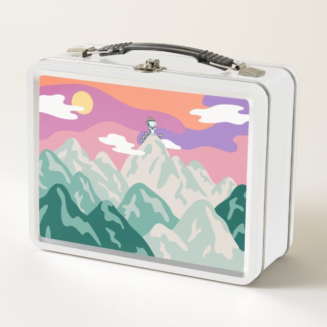 Peanuts | Snoopy & Troop Hiking the Mountain Metal Lunch Box (Front)