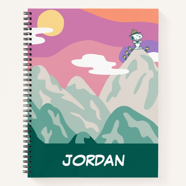 Peanuts | Snoopy & Troop Hiking the Mountain Notebook (Front)