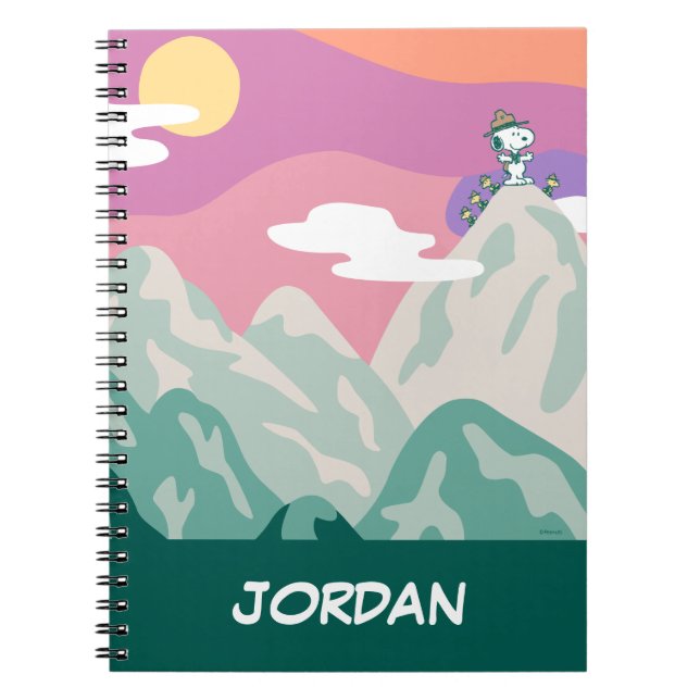 Peanuts | Snoopy & Troop Hiking the Mountain Notebook (Front)