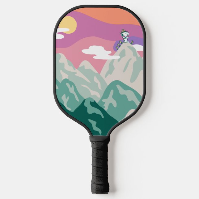 Peanuts | Snoopy & Troop Hiking the Mountain Pickleball Paddle (Front)