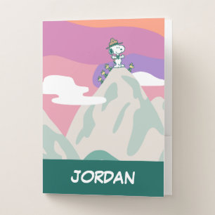 Peanuts Snoopy & Troop Hiking the Mountain Pocket Folder