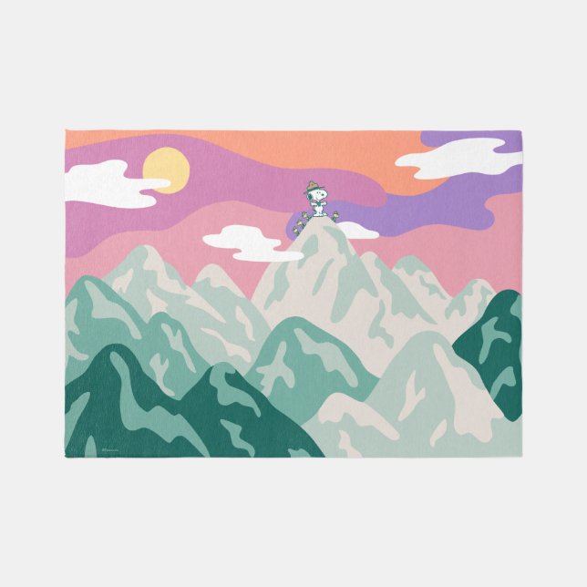 Peanuts | Snoopy & Troop Hiking the Mountain Rug (Front)