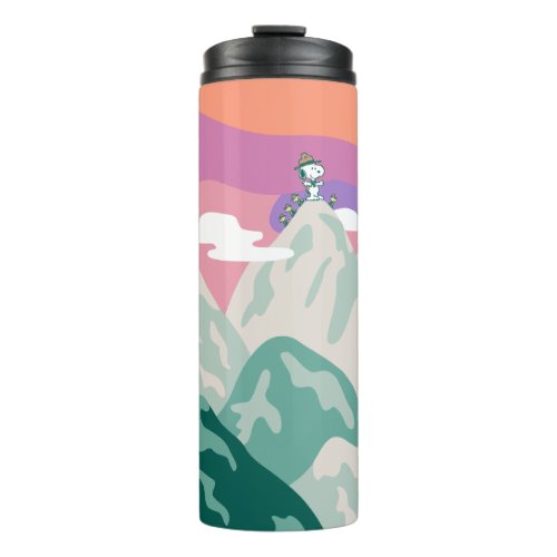 Peanuts  Snoopy  Troop Hiking the Mountain Thermal Tumbler