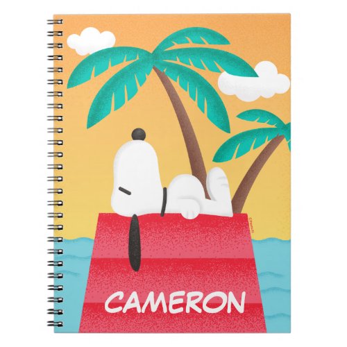 Peanuts  Snoopy Tropical Deco  Add Your Name Notebook
