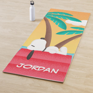 Peanuts Snoopy Tropical Deco Add Your Name Yoga Mat