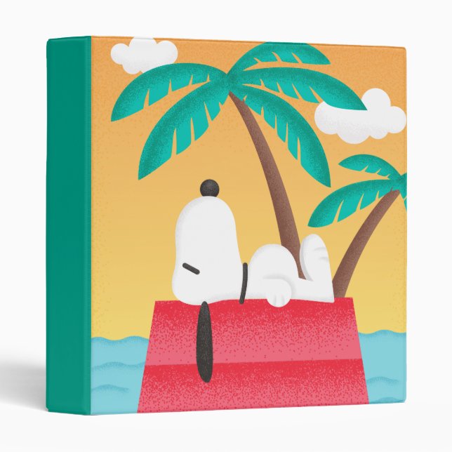 Peanuts | Snoopy Tropical Deco Dreams 3 Ring Binder (Front/Spine)