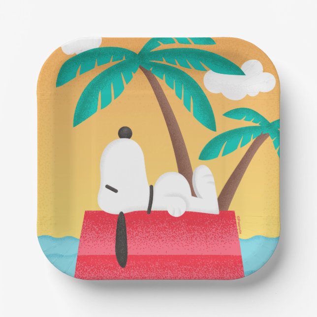 Peanuts | Snoopy Tropical Deco Dreams Paper Plates (Front)