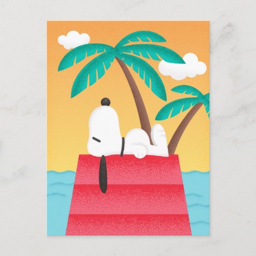 Peanuts  Snoopy Tropical Deco Dreams Postcard