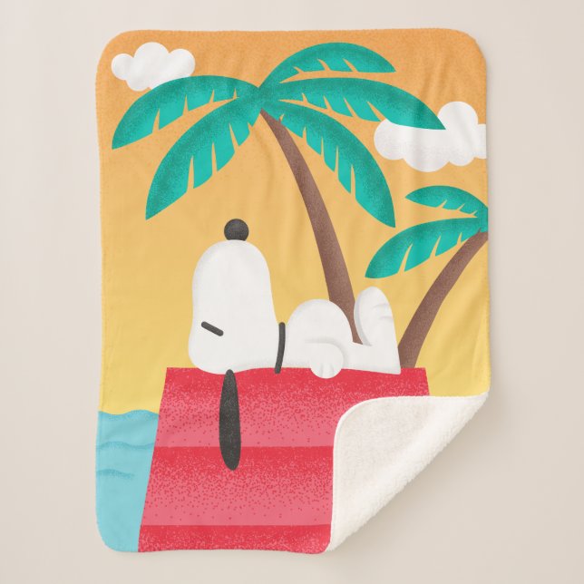 Peanuts | Snoopy Tropical Deco Dreams Sherpa Blanket (Front)