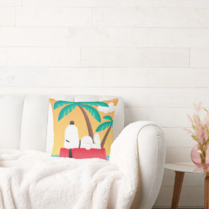 Peanuts   Snoopy Tropical Deco Dreams Throw Pillow